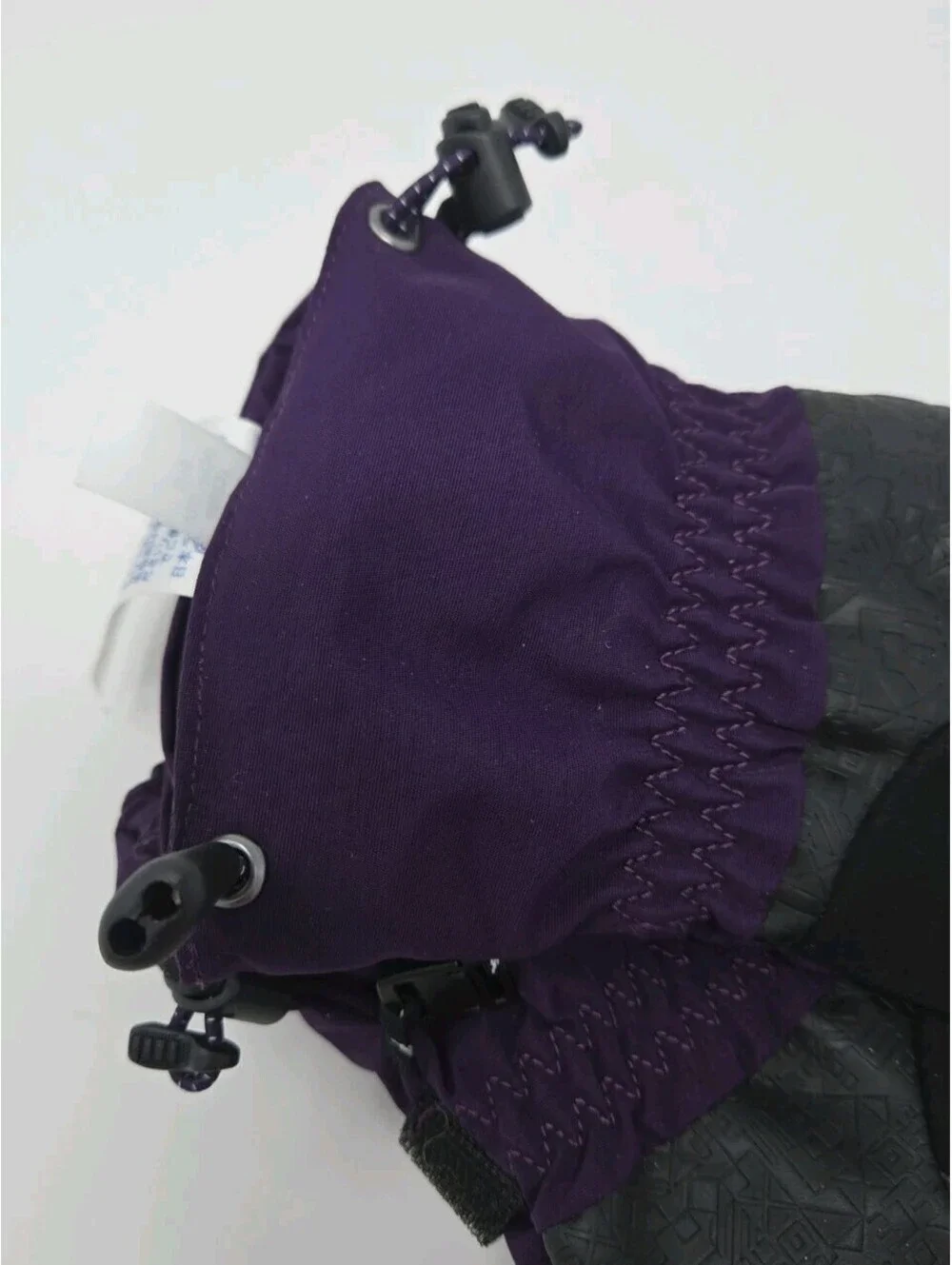 Lands End Eggplant Purple Ski Mittens Gloves Pockets Women's Small